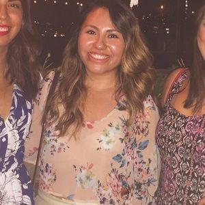 Floral flowy crop top